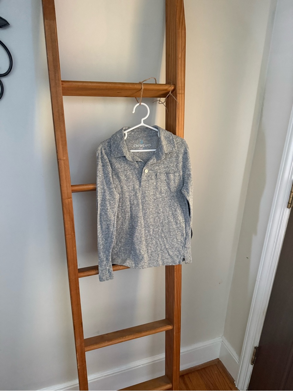 Crewcuts Gray Marled Long Sleeve Polo